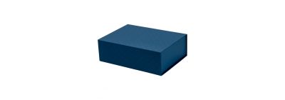 Caja azul plegable con textura
