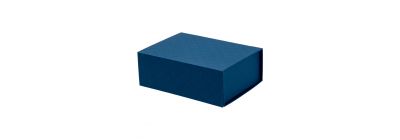 Caja plegable textura azul pequeña