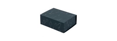 Caja plegable rayas azul
