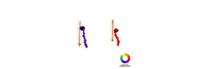 Juguete pluma y pompón mascota