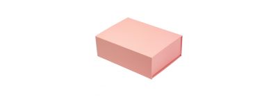 Caja plegable cartón rosado