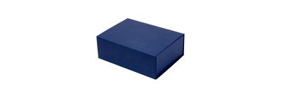 Caja plegable cartón azul pequeña