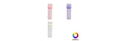 Botella plástica para cabello con cepillo 