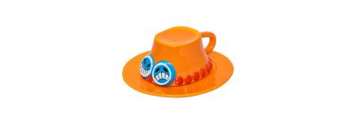 Jarra cerámica sombrero naranja