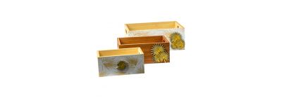 Set cajas madera floral surtido