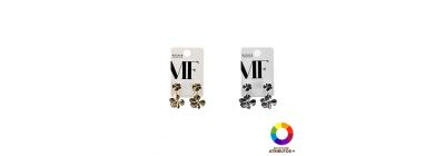 Aretes metálicos flor surtidos