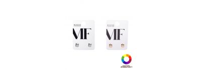 Aretes metálicos diseño cuadrado