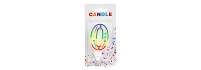 Candela escarchada blanco multicolor