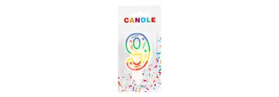 Candela escarchada blanco multicolor