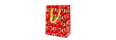 Bolsa papel navideña bota