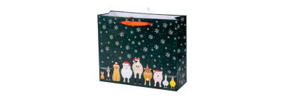 Bolsa papel navideña multicolor