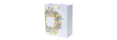 Bolsa papel navideña corona