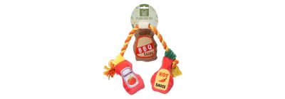 Peluche con cuerda y accesorios