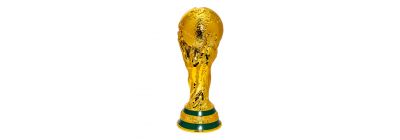 Copa mundial dorado y verde
