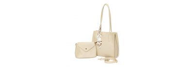 Bolso casual beige 2 piezas