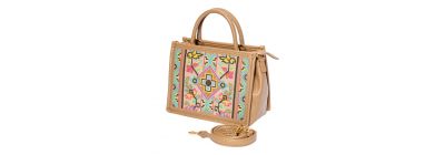 Bolso casual bordado multicolor