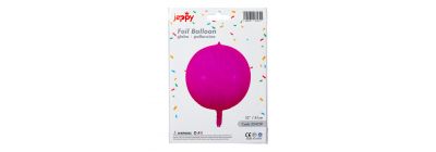 Globo metálico rosado neón