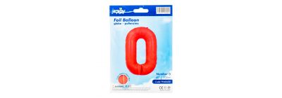 Globo número 0 coral