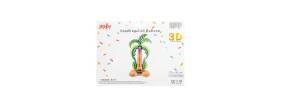 Globo metálico palmera 3D