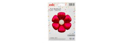 Globo metálico flor fucsia