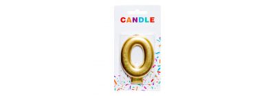 Vela número 0 dorado