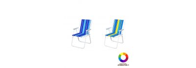 Silla plegable rayas