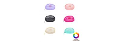 Cosmetiquera tipo malla compacta