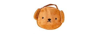 Bolso afelpado oso compacto marrón