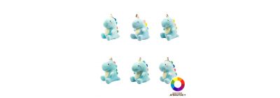 Peluche dinosaurio-unicornio