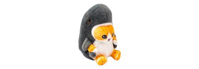 Peluche gato tiburón gris