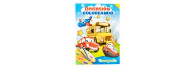 Libro colorear medios transporte