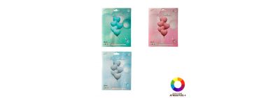 Globos metálicos corazón surtidos