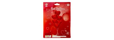 Globos metálicos corazón rojo
