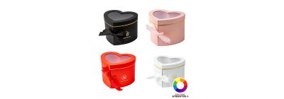 Caja corazón plegable con asas