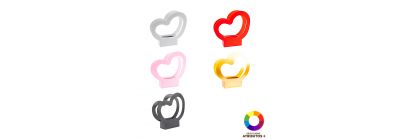 Caja cartón corazón negro