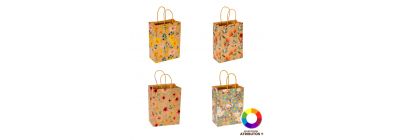 Bolsa kraft flores surtido