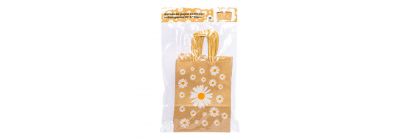 Bolsa kraft estampada flores