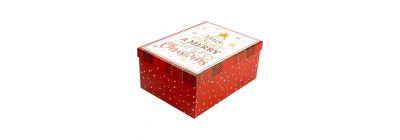 Caja navideña grande con mensaje