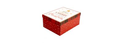 Caja navideña con mensaje