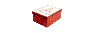 Caja navideña con mensaje
