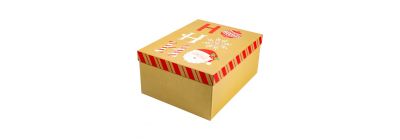 Caja navideña estampado Santa
