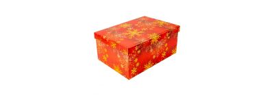 Caja navideña copo nieve mediana