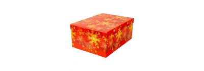 Caja copo de nieve multicolor
