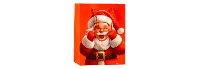 Bolsa regalo diseño Santa escarchado