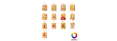 Bolsa papel kraft navideña