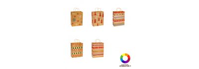 Bolsa kraft navideña