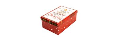 Caja navideña compacta con mensaje