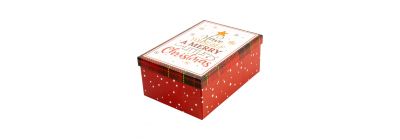 Caja navideña mensaje festivo