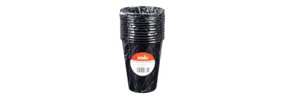 Vaso plástico negro 12oz
