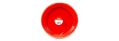 Platos plásticos rojos
